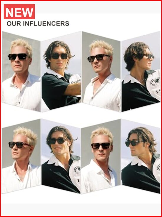 Large Square Polarized Sunglasses Retro Chunky Oversized UV400 main image 6